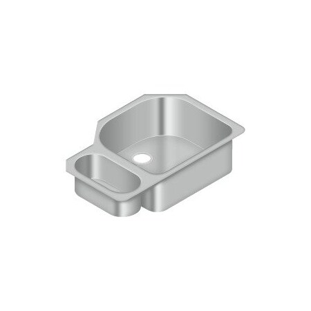 Deltana Stainless Steel Sink, 32 in. x 21-1/2 in., Right Hand SSS32215DBUR